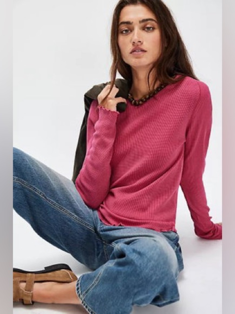 Free People- We The Free Easy Does it Long-Sleeve NWT